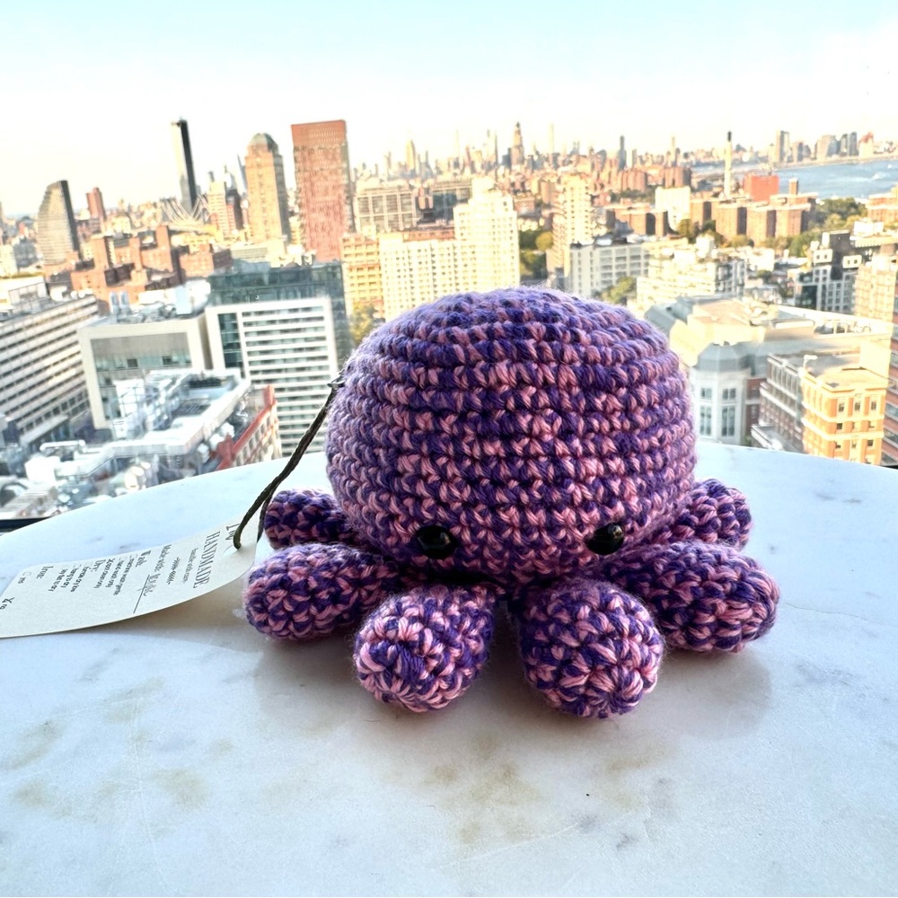 Handcrafted Crochet Pink and Purple Octopus Plushie
